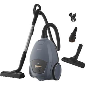 Electrolux EB71U2LDB, Aspirapolvere a Traino con Sacco Silent Bag, 59 dB(A), Filtro HEPA Lavabile, Modalità Auto Per Regolazione Potenza, Bocchetta AllFloor Auto, Raggio 12 m, 230V