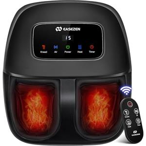 EaseZen Massaggiatore per Piedi Riscaldamento, Telecomando e LCD, fino a 48
