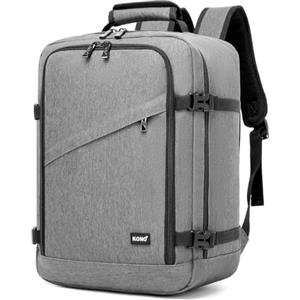 KONO Zaino Ryanair 40x30x20 Zaino da Viaggio per Aereo Bagaglio a Mano per Sotto il Sedile Borsa per Ryanair (24L, Grigio)