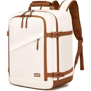 KONO Zaino Ryanair 40x30x20, Bagaglio a Mano, Beige/Marrone