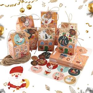 LEIMEND 24 Pcs Calendario Avvento da Riempire Calendario Avvento Fai da te