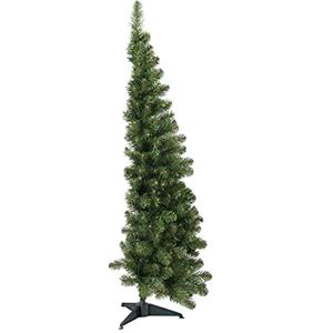 DMORA Albero di Natale Aosta, Mezzo Albero da parete artificiale extra folto, Albero effetto reale in PVC, 361 rami, Altezza cm 180