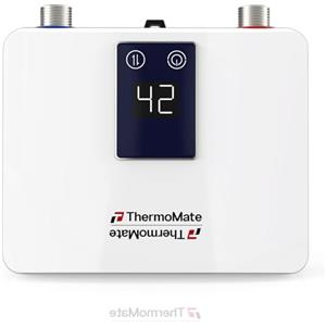 ThermoMate Mini scaldabagno elettrico, 5,5 kW Scaldabagno elettronico, scaldacqua istantaneo per lavabo, automodulante, Senza spina