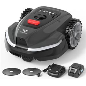 LEBOSBO V3 Robot Tagliaerba Senza Filo Perimetrale, Navigazione Visiva AI, 150+ Ostacoli, Controllo tramite App, Motore Brushless, 50 dB, Strisce Magnetiche, per Piccoli Giardini Pianeggianti