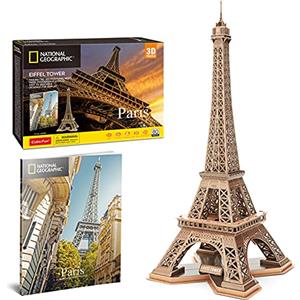 CubicFun Puzzle 3D Torre Eiffel Parigi, Modello Architettura 80 Pezzi