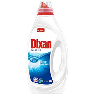 Dixan Liquido Classico Pulito Profondo, Detersivo lavatrice liquido contro le macchie più ostinate, Detersivo liquido in formato da 27 lavaggi, 1,350 l, 1350 millilitro, 1