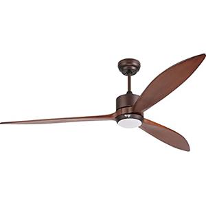 reiga Ventilatore da soffitto esterno in legno massello da 165cm