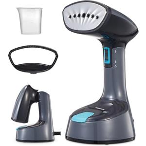 Reemix Ferro da Stiro Verticale, Pieghevole e Portatile Stiratrice Verticale, 20 g/min Vapore Penetrante, Riscaldamento Rapido 25 Secondi, per Casa, Ufficio e Viaggi (grigio scuro)
