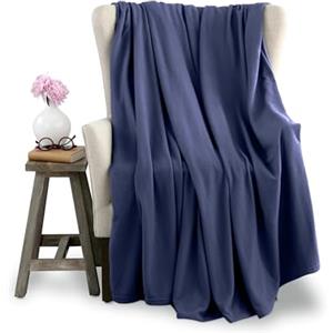 Vellux WestPoint Home Vellux Coperta, Poliestere Faux Fur Pile Microfibra, Blu, King