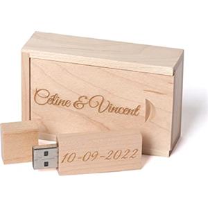 RXFSP Chiavetta USB con cofanetto inciso in legno compensato