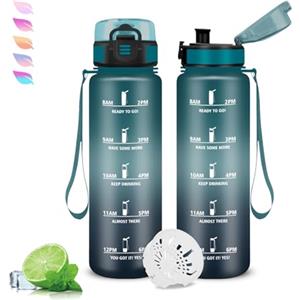 Grsta Borraccia - 500ml - Borraccia Bambina, Bottiglia Motivazionale, Senza Perdite, Facile da Trasportare, Bottiglia Orari, Graduata, Facile da Pulire, per Fitness, Bambina, Scuola