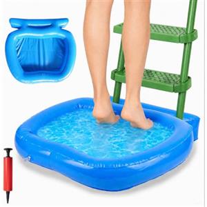 Generisch Piscina gonfiabile con pompa per palloncini, in PVC, per spiagge, campeggio, viaggi, feste, 57 x 52 cm