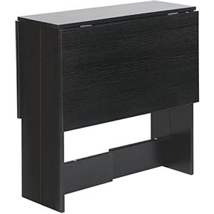 LANTUS Tavolo Consolle a Ribalta con Vano Mensola, Tavolino da Salotto e Cucina Pieghevole Salvaspazio,Tavolo Richiudibile, Tavolo Pieghevole, Legno,per 4-6 Persone (103 * 76 * 73,4 cm (nero))