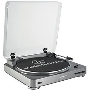 Audio-Technica AT-LP60USB Giradischi a Trazione diretta, USB e Analogico, Argento