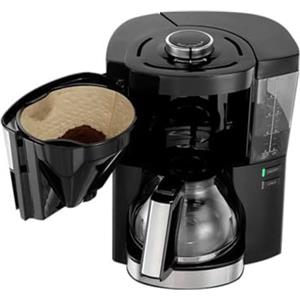 Melitta Look V Perfection 1025-06 Macchina da Caffè Americano a Filtri con Caraffa in Vetro (Nera), Plastica, 1,25L