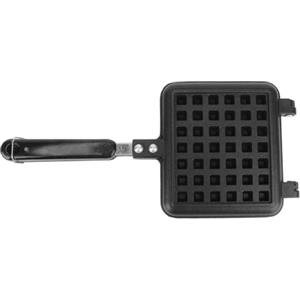 LVYXON Belgian Waffle Maker - Padella antiaderente per fornelli a gas o induzione, teglia in metallo per una cottura uniforme e una facile pulizia, colore nero, 22 x 35 cm