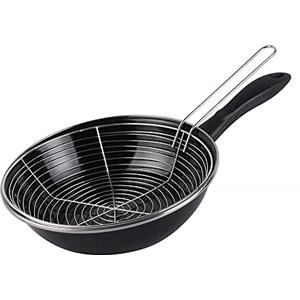 Magefesa Megafesa - 01102881, Padella per friggere, con cestello, 26 cm, Nero