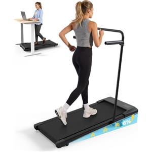 Superun Tapis Roulant Salvaspazio Pieghevole 1-6km/h con Inclinazione 6%,Tapirulan Elettrico Pieghevole 2,5CV Mini Walking Pad Massima di 136 kg,Schermo LED, Telecomando, Controllo tramite APP