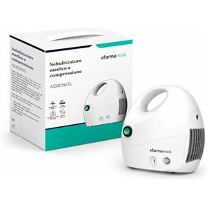 eFarmaMed Aerosol a Compressore AXD-305 per Adulti e Bambini, Nebulizzatore Silenzioso con Particelle 1-5 μm, Terapia Inalatoria Domestica, Dispositivo Medico