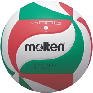 Molten V5M4000 - Pallone da pallavolo, taglia 5, colore: Bianco/Verde/Rosso