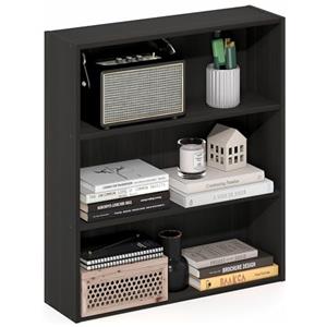 Furinno BASIC Libreria Aperta a 3 Ripiani, Scaffale, Organizzatore Portaoggetti, 16.8 x 60 x 67.1 cm, Espresso
