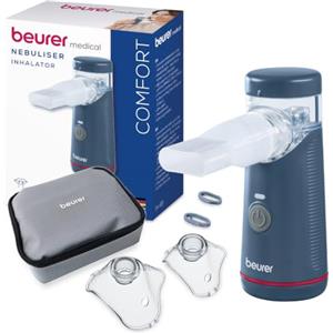 Beurer IH 49 Aerosol, dispositivo di inalazione portatile per bambini e adulti, per raffreddore, asma e altre malattie respiratorie, batteria ricaricabile, particolarmente silenzioso, con tasca