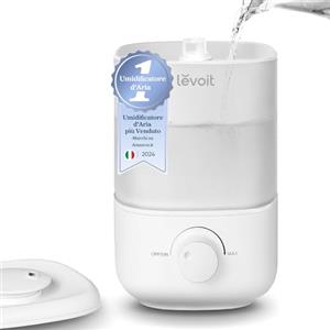 Levoit Umidificatore Ambiente Bambini, Durata 25H, 23dB, Top Fill, Bianco