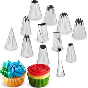 CukkiCakes Set di 12 Beccucci Professionali per Sac à Poche - Decorazione e Preparazione - Made in South Korea