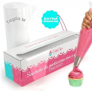CukkiCakes 100 sac à Poche Professionali USA e Getta (Dimensioni: 30/40/47/53cm) - 100% Riciclabile - Spessore Extra (0.08mm)