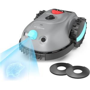 YARDCARE V100 Robot Tagliaerba Senza Filo Perimetrale, Navigazione Visiva, Evita gli Ostacoli(150 tipi), Robot Tosaerba a Batteria da 4,0 Ah con Lama di Ricambio, Adatto a Piccoli Giardini