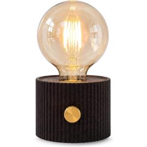 MU LIN Lampada vintage da tavolo senza fili ricaricabile, lampada da comodino retrò dimmerabile, abat jour da comodino, luce calda 2500-2700K, effetto legno, per la Casa, Idea Regalo