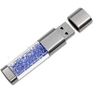 FeliSun Crystal Jewelry Chiavetta USB 3.0 Pendrive USB Stick Flash Drive Impermeabile trasparente Memory Stick Pen Drive-Fino a 80M / s (16GB, Blu scuro)