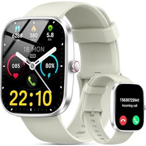 Matast 1.96" Smartwatch, Nuovo Smartwatch Uomo Donna, 112+ Sportive Fitness Tracker con Sonno Contapassi Cardiofrequenzimetro, Impermeabil IP68 Smart Watch per Android/iOS con Effettua/Risposta Chiamate