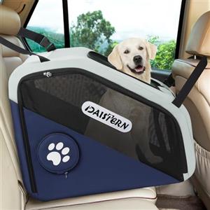 DAISTERN Trasportino Pieghevole per Cani Auto e Viaggio Blu