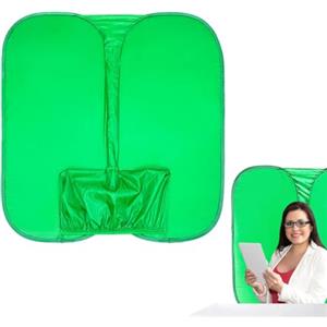 Generico Webcam Green Screen Reversible - Crease-Resistant Double Sided Video Calls,