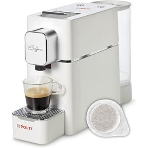 Polti Coffea S15W, Macchina per Caffè Espresso, Compatibile con Cialde E.S.E. 44 mm, Serbatoio 0.85L, Pressione Pompa 19 bar, Bianco