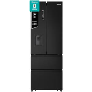 Hisense RF632N4WFE1 Frigorifero French Door, 485 Litri, Ridotta Profondità 70 Cm, Black, Metal cooling, Total No Frost, Classe Energetica E