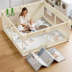 Julrrimg Recinto gioco bebè 120x120 con tappeto e materasso domestico
