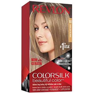 Revlon ColorSilk Colorazione Permanente Capelli Fai-da-te a Casa, Senza Ammoniaca e Arricchita con Cheratina, 60, Biondo Cenere Scuro
