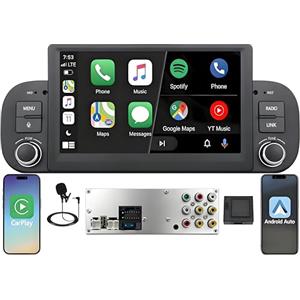 THIHPHOATLI FIAT Panda 2013-2020 Autoradio 1 DIN CarPlay wireless Android Auto DSP RDS