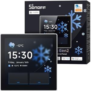 SONOFF NSPanel Pro Gen2 Pannello di controllo intelligente con relè, hub Zigbee e ponte Matter, integrazione dell'assistente domestico, termostato, allarme di sicurezza, Wi-Fi 2,4/5 GHz, funziona con