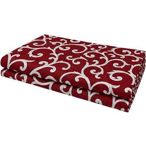 VKZ Copriletto Granfoulard 180 x 280 cm, Telo Copritutto Multiuso per Letto e Divano, Gran Foulard per Divano, Fantasia Barocca Bordeaux