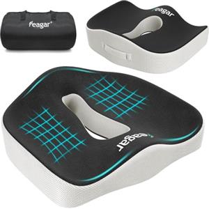 Feagar Cuscino Sedia Ufficio in Memory Foam, Cuscino Ortopedico Coccige
