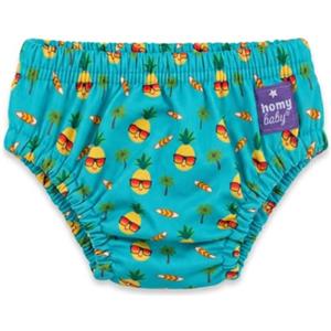 HOMYBABY® Costume da bagno pannolini lavabili riutilizzabili per neonati, mutandine da bagno a partire dai 6 mesi, pannolini da bagno per bambini lavabili (ananas, 6 - 12 mesi)