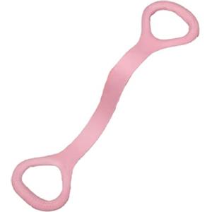 Winlaovate Fascia di resistenza in silicone a forma di 8 fasce elastiche per yoga, pilates, apri le spalle, correttore posturale, aiuta a casa e palestra, attrezzatura per la parte superiore del corpo (rosa)