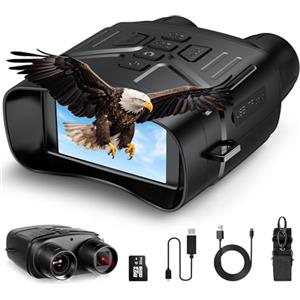 Relassy Binocolo Visione Notturna 4K HD, IR, 5X Zoom, 4000mAh, 32GB