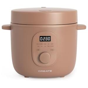 CREATE/RICE COOKER STUDIO/Cuociriso elettrico multifunzione 2L moka/Programmabile fino a 24h, prepara torte, stufati o zuppe, funzione di mantenimento del calore, 400W