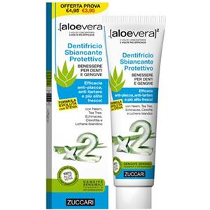 ZUCCARI Srl ALOEVERA2 DENTIFRICIO SBIANCANTE PROTETTIVO CON STEVIA 100 ML