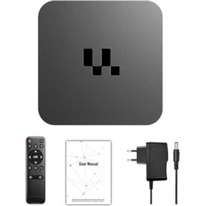 Vikye TV Box Android 16.0, Dispositivo di Streaming 4K Ultra HD per TV, 2 GB di RAM 16 GB di ROM, Smart Box con Telecomando, USB 2.0 e WiFi Dual-band .4G/5G (Spina europea)