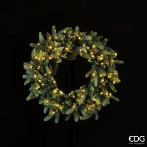 Corona Natalizia Pino Luxury con 100 LED Luce Calda - EDG Enzo De Gasperi